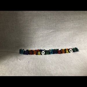 Colorful beaded anklet